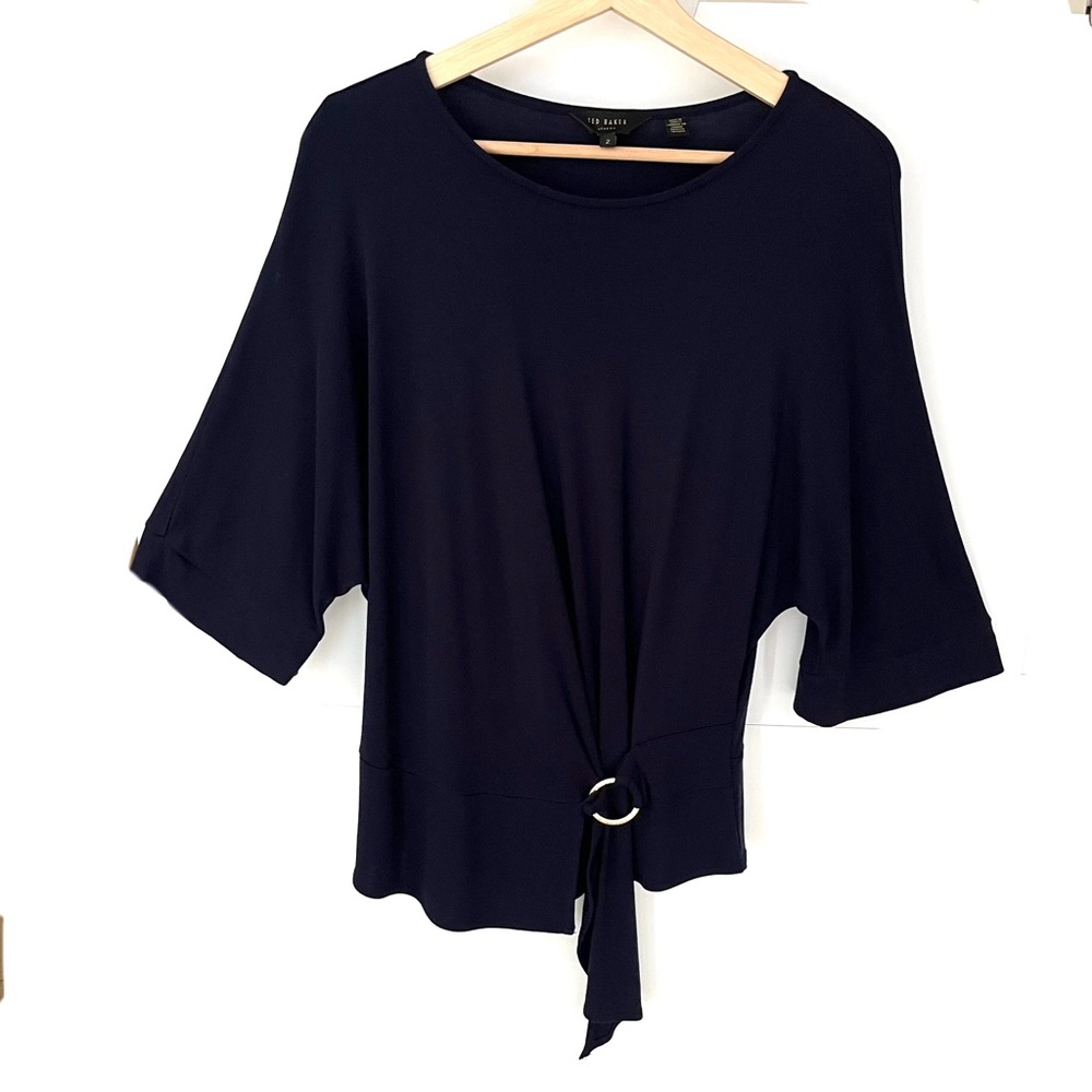 Ted Baker | Short Sleeve | Draped | Elegant Blouse | USA Size 4-6